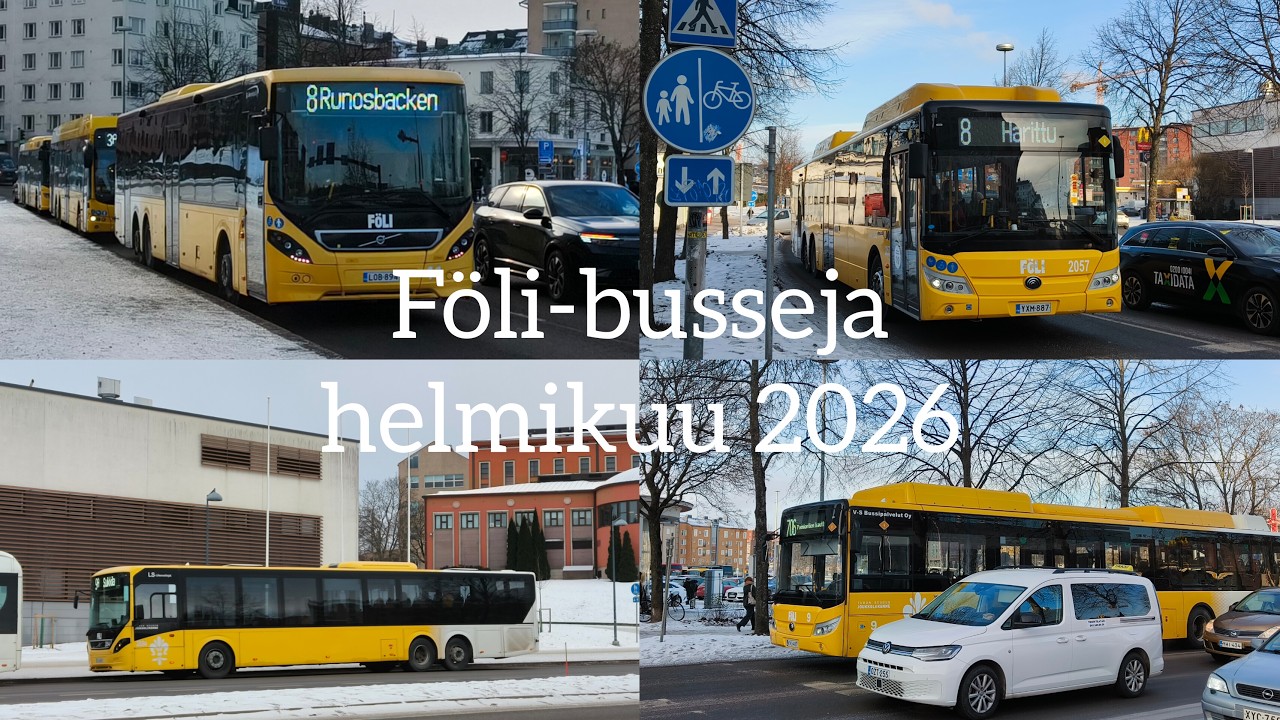 Föli-busseja Turussa helmikuu 2026