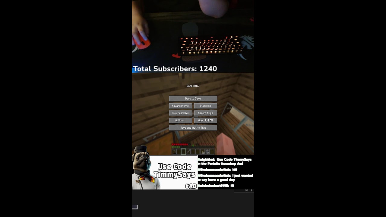 MINECRAFT ON STREAM FOR FIRST TIME