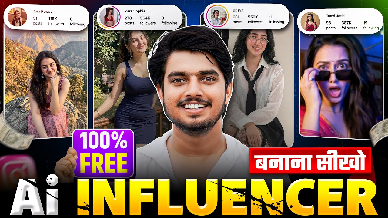 AI Influencer Kaise Banaye FREE Me 🔥 Full Step-by-Step Tutorial Hindi (2026)