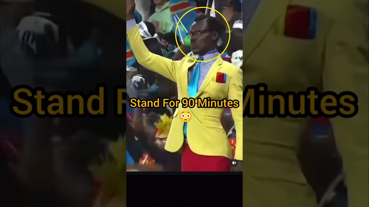 This Dr Congo Fan Stand On his Feet For The Full 90 Minutes Of The Match 😳 