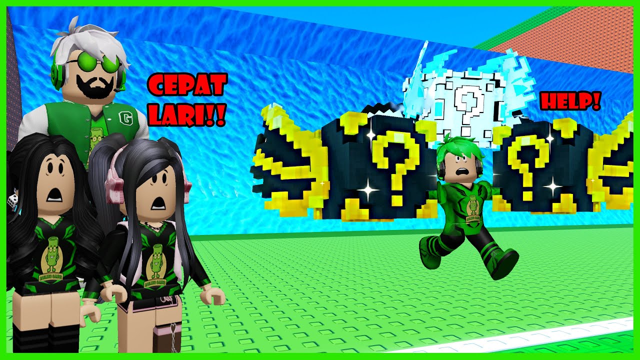 Aku Selamatkan Block Chaos & OG Dari Tsunami Super Padat - Roblox Escape Tsunami For Lucky Blocks