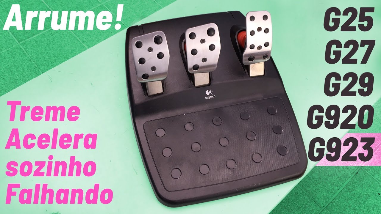 🛠️ Consertar Pedais Logitech Falhando acelerando freando sozinho (G25 G27 G29 G920 G923)