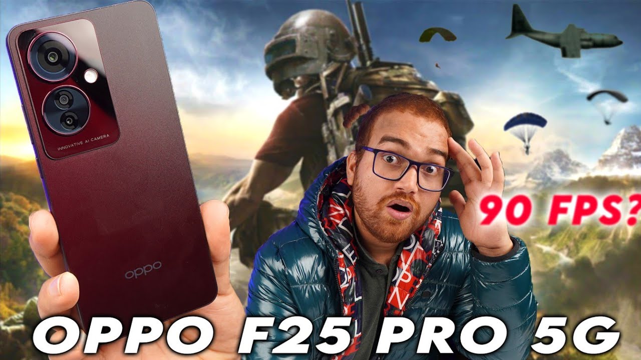 OPPO F25 PRO 1 Hour BGMI Gaming Test/ Battery Drain/ 90fps