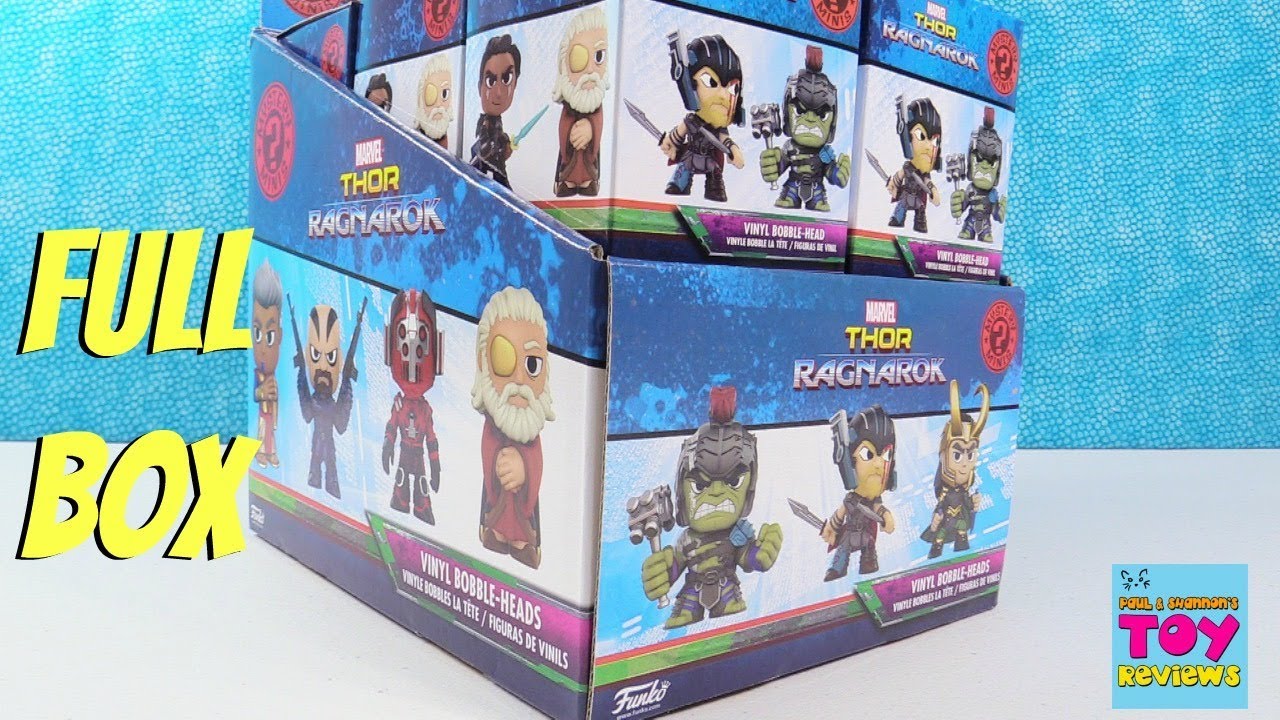 Marvel Thor Ragnarok Funko Mystery Minis Bobble Heads Full Box Opening | PSToyReviews