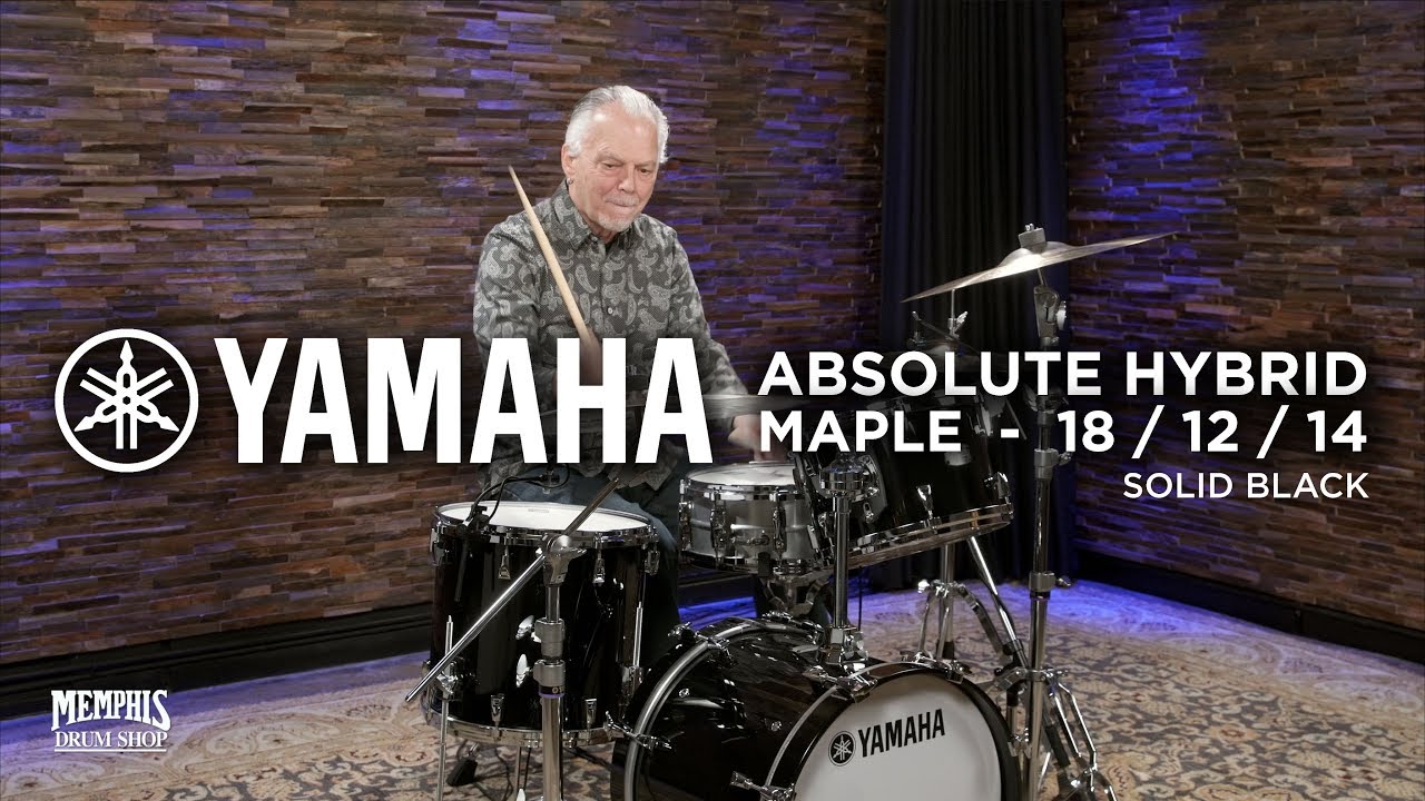 Yamaha Absolute Hybrid Maple Drum Set 18/12/14 - Solid Black