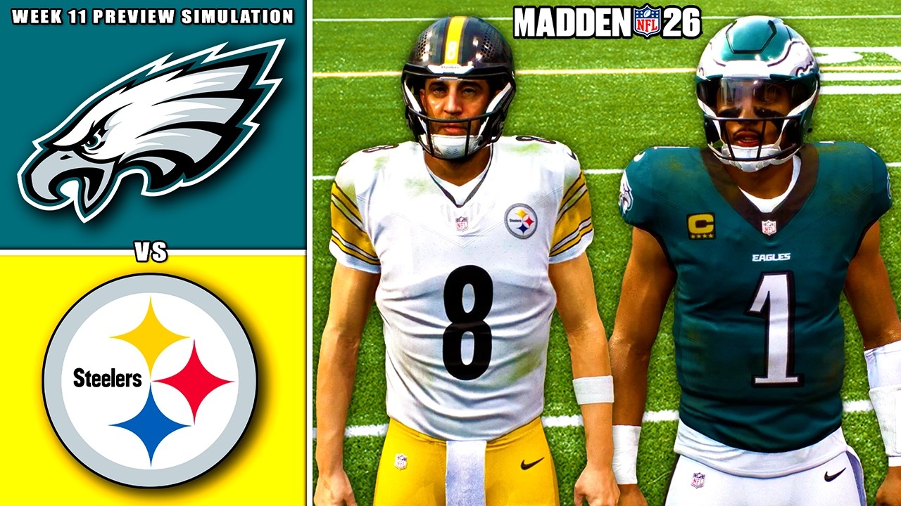 Симуляция 11-й недели: Eagles против Steelers (обновленные составы Madden 26)
