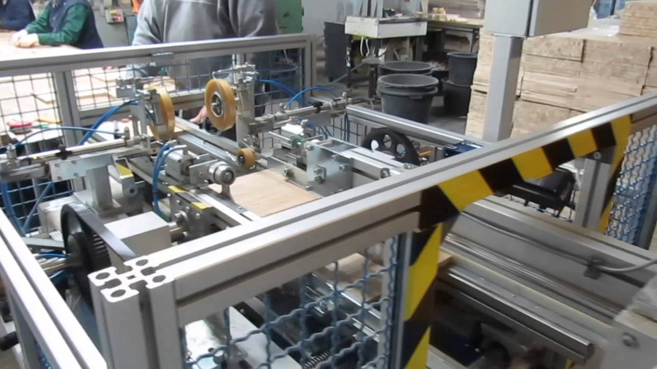 Ipari parketta táblásító gép - Industrial parquette panel machine www.zeger.hu