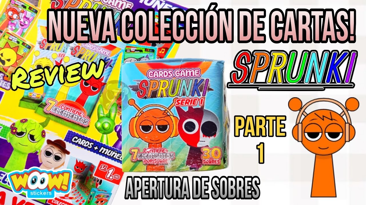 Nueva colección de cartas SPRUNKI! Review y apertura de sobres Editorial WooW stickers Pt1