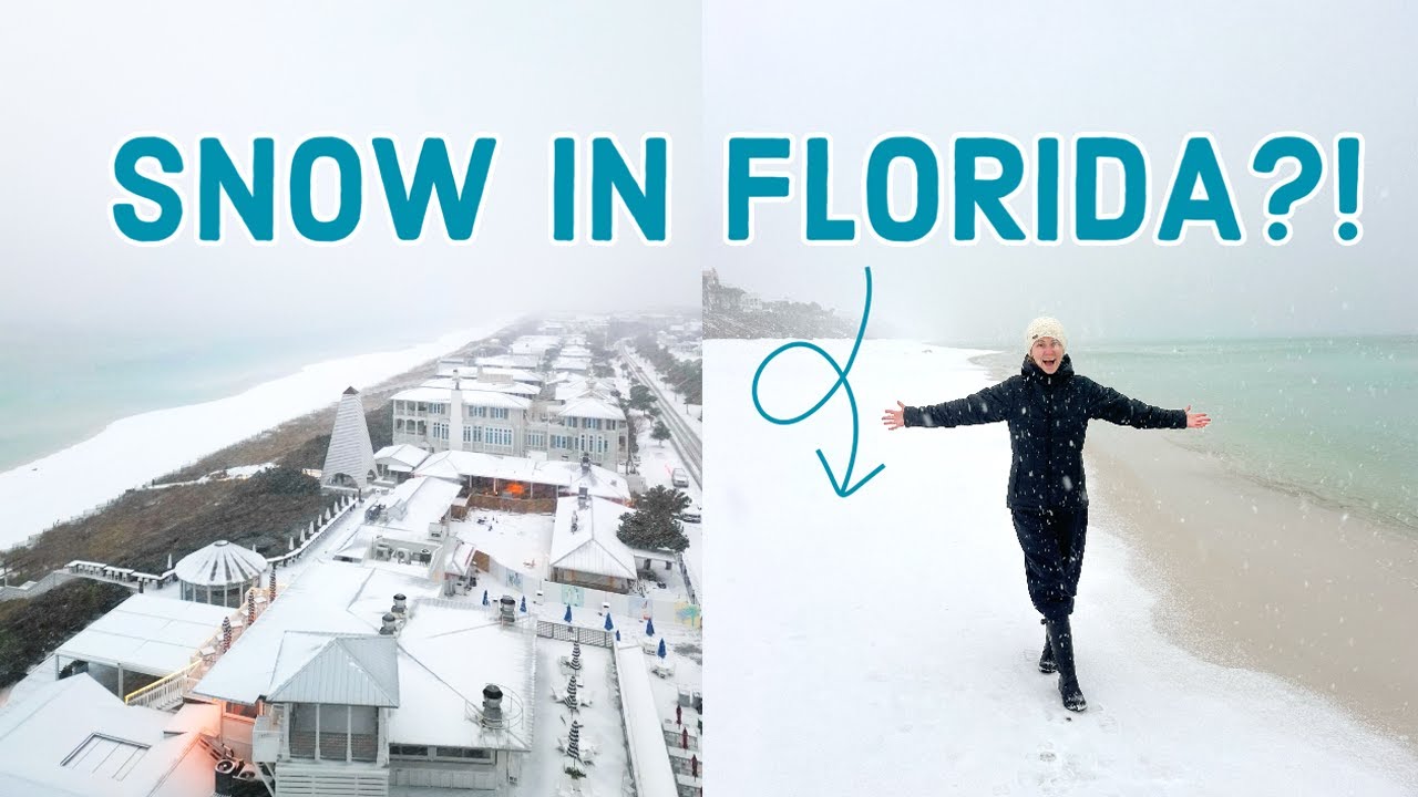 IT SNOWED IN FLORIDA | Seaside FL 30A Snow Day Vlog | Most Snow EVER in Florida Jan 2025!