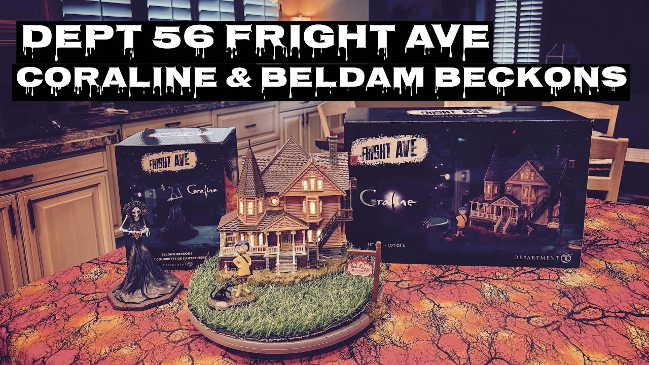 Dept 56 Fright Ave, Coraline and Beldam Beckons Review