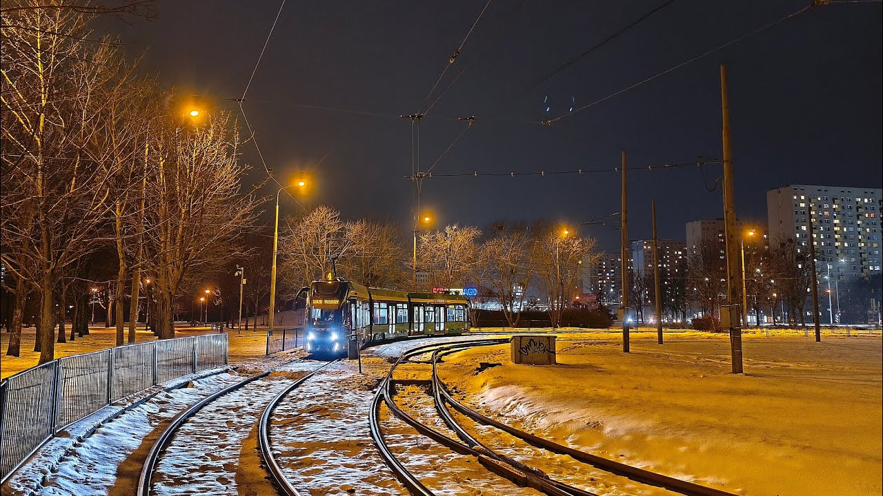 MPK Poznań Linia 4 kierunek Zjazd do zajezdni Franowo.Moderus Gamma LF 03 AC.