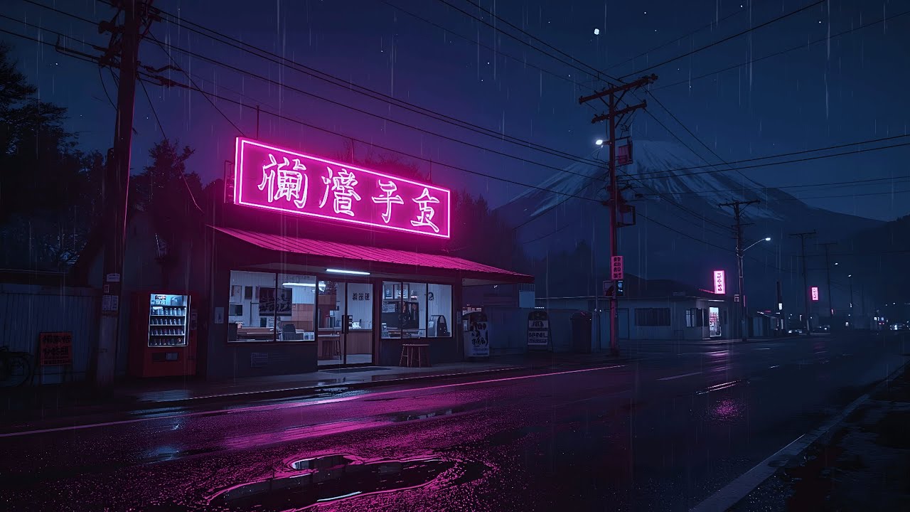 Soft Night Rain & Lofi – Calm Background Music for Sleep