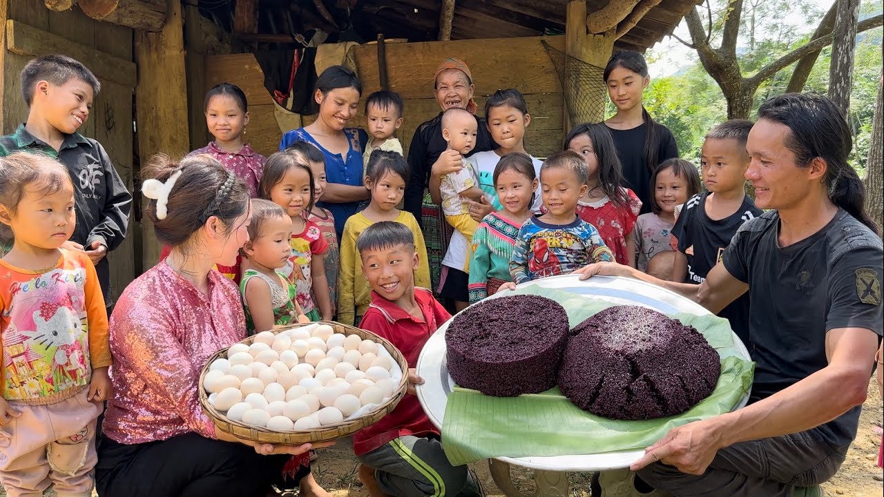 Cook A Giant Pot Of Sticky Rice For The Whole Village - Cooking- Go to market, Vàng Hoa