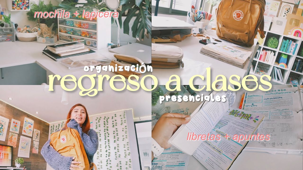 organización REGRESO A CLASES PRESENCIALES 💫🪴🤍 2022 (lapicera, mochila, libreta, horario)