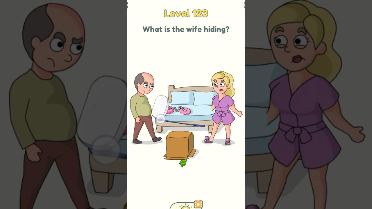 DOP 2 : Draw One Part 2 Level 123 | What is wife hiding? | #shorts #ytshorts |#dop2