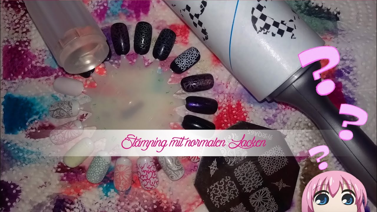 Stamping mit normalen Lacken