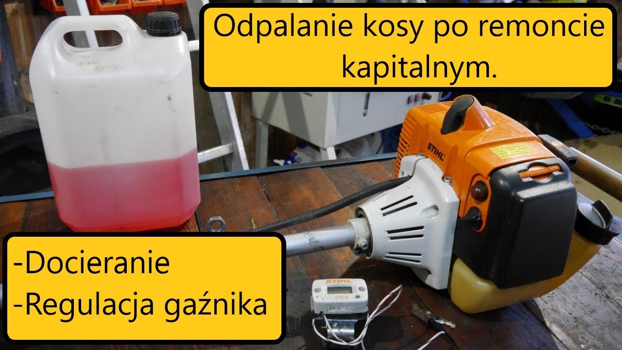 #rpgarażowo. Stihl FS 250. Odpalanie po remoncie, regulacja gaźnika. Jak bym ją docierał.