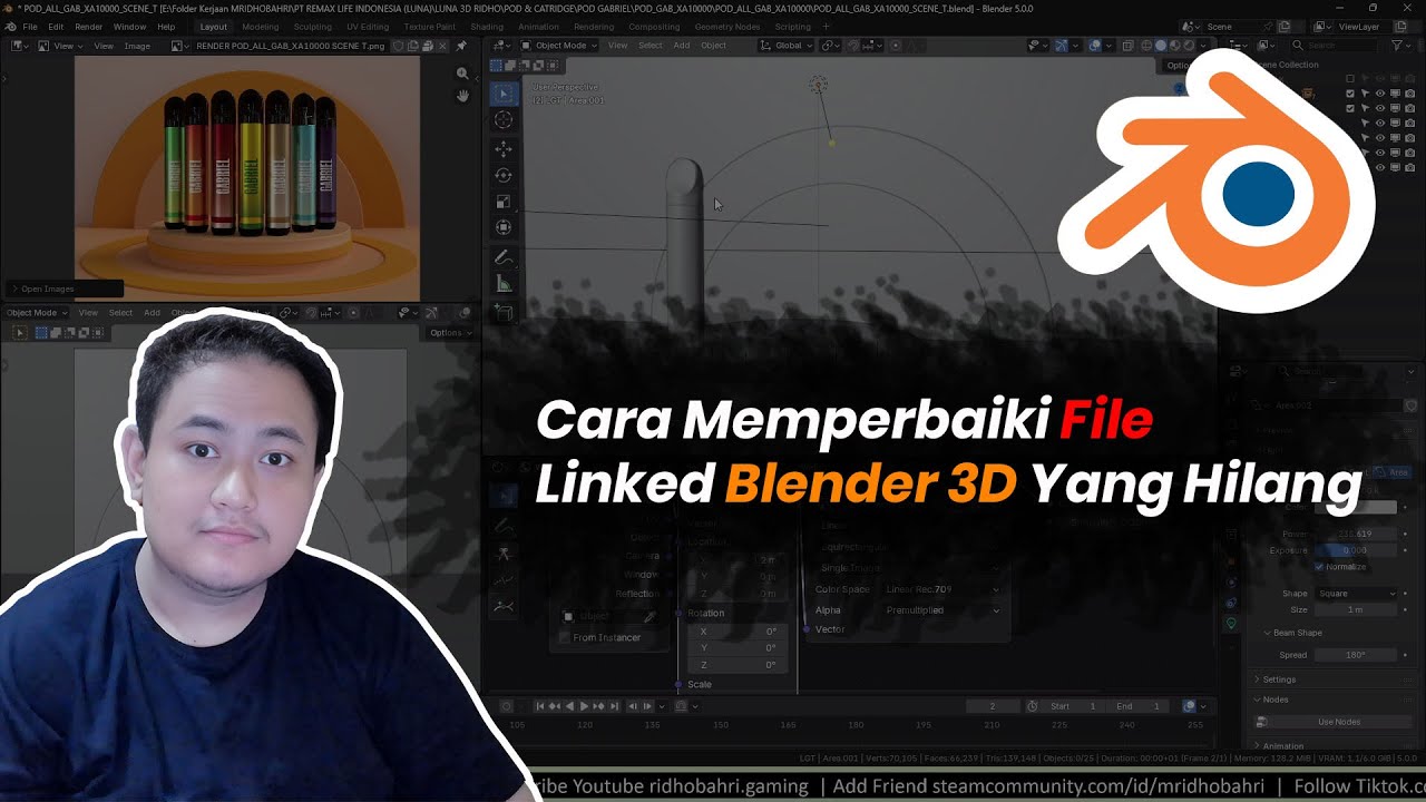 Cara Memperbaiki File Linked Blender 3D Yang Hilang