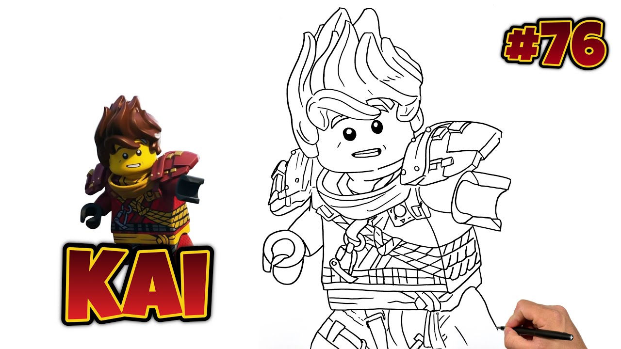 How To Draw KAI Step By Step #legoninjagodragonsrising #ninjagokai #ninjago
