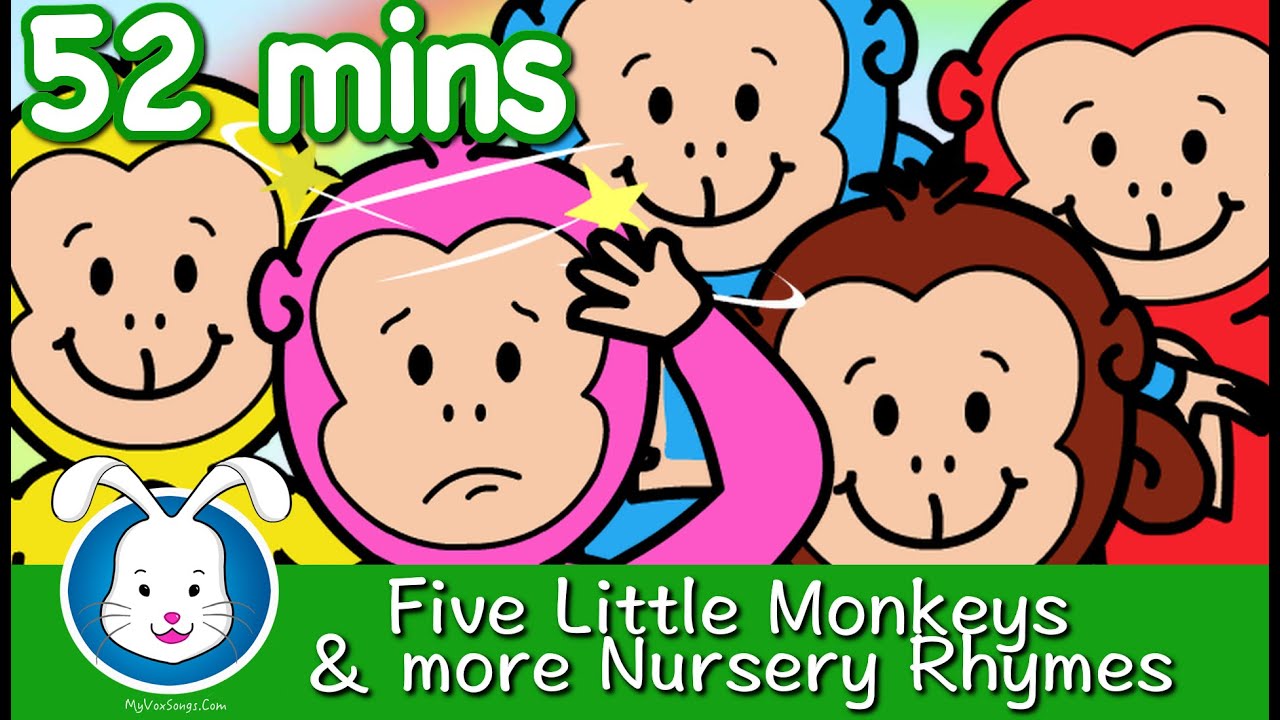 Five Little Monkeys Jumping on the bed & more Nursery Rhymes