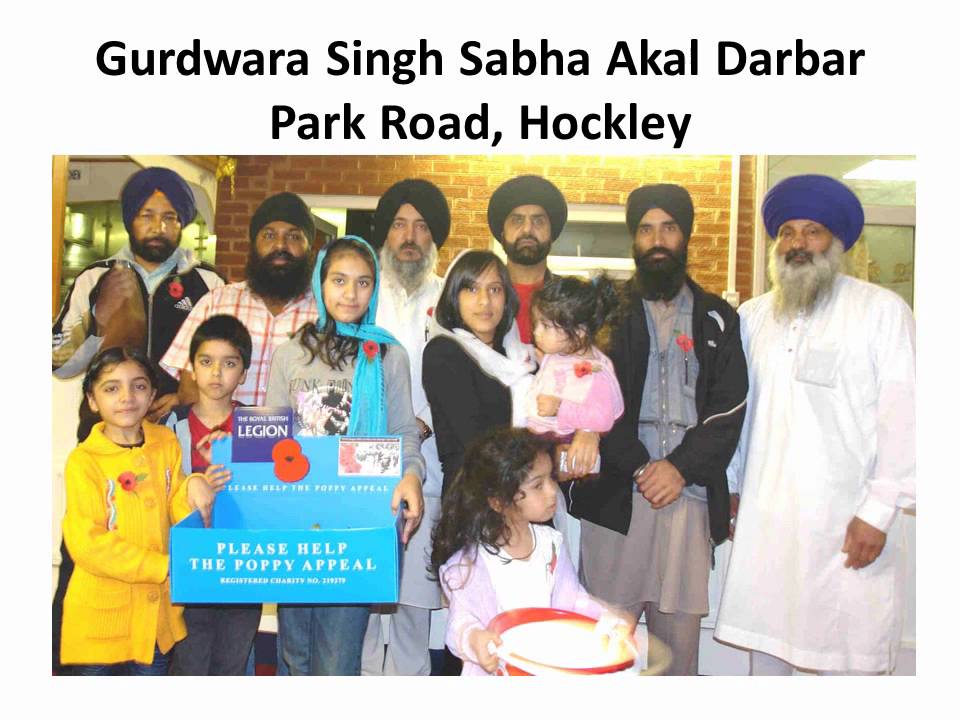 Sikh Gurdwaras of West Midland 2009 Poppy Appeal