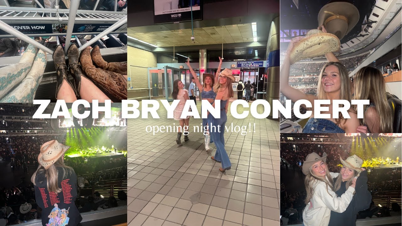 come with me to opening night of the Zach Bryan Concert!! (quittin time tour)