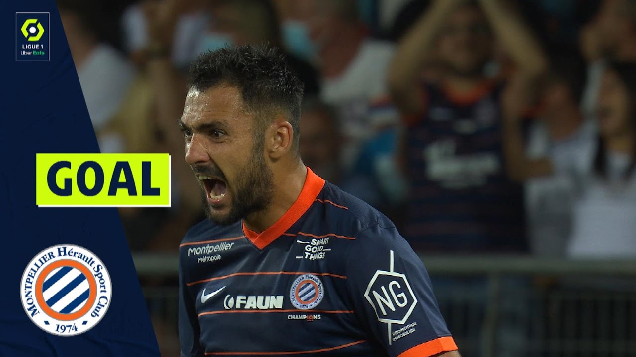 Goal Ga&euml;tan LABORDE (34' - MHSC) MONTPELLIER H&Eacute;RAULT SC - OLYMPIQUE DE MARSEILLE (2-3) 21/22