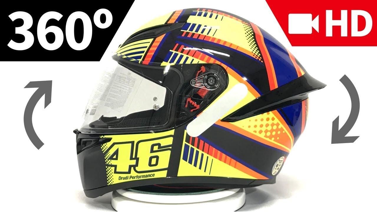 Capacete AGV K1 Soleluna 15 Valentino Rossi em 360º HD | Grid Motors
