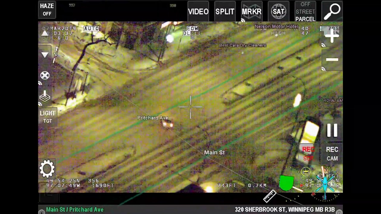 AIR1 footage of a stolen vehicle arrest from March 7, 2019