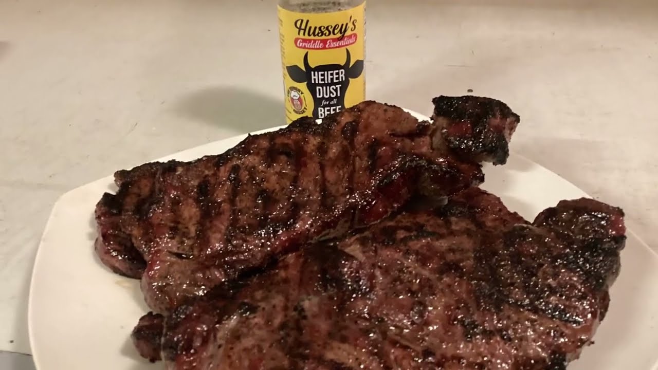 NY Strip Steaks w/ The Hungry Hussey Heifer Dust | Weber Kettle | NY Strip Steaks
