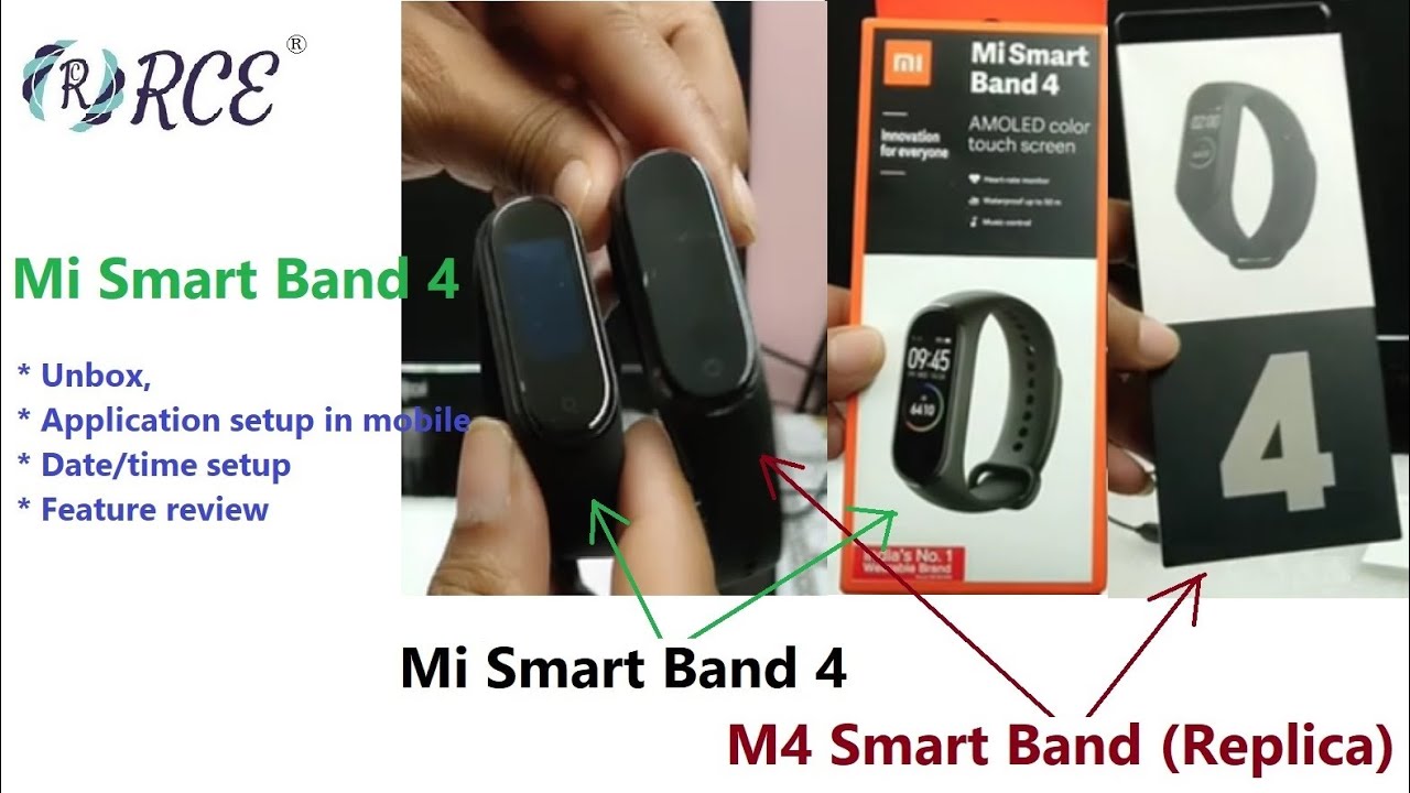 Mi Smart Band 4 - unbox, time setup and feature review compare with M4 smart band