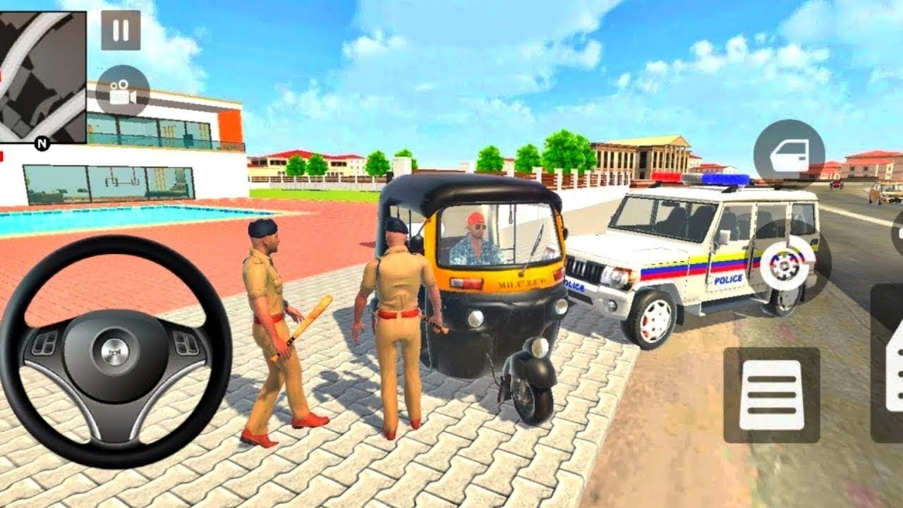 Ultimate Vehicle Collection In Indian Theft Auto Simulator - Police Car VS Auto Rickshaw #12