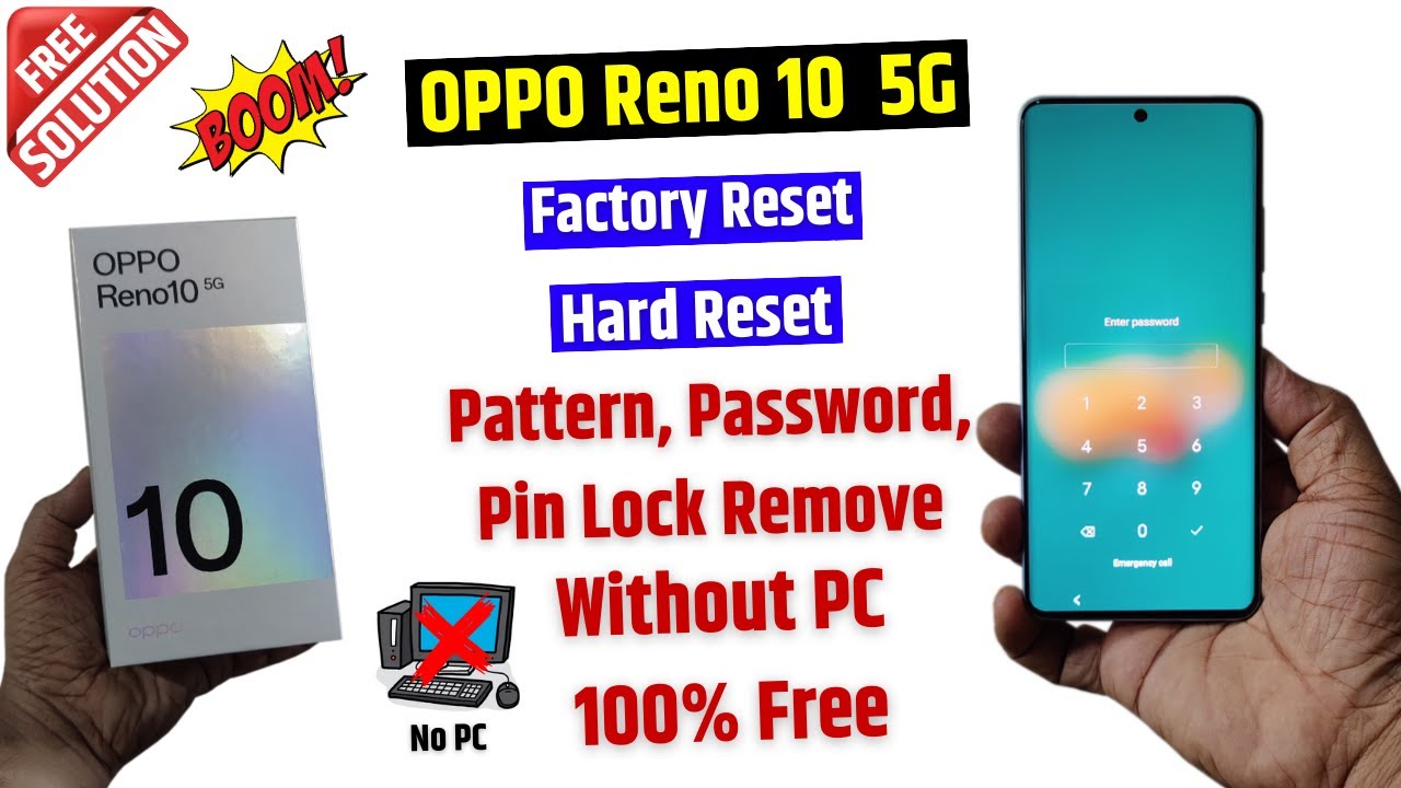 OPPO Reno 10 5g Factory Reset & Removing Fingerprint Lock / Password Lock (without pc)