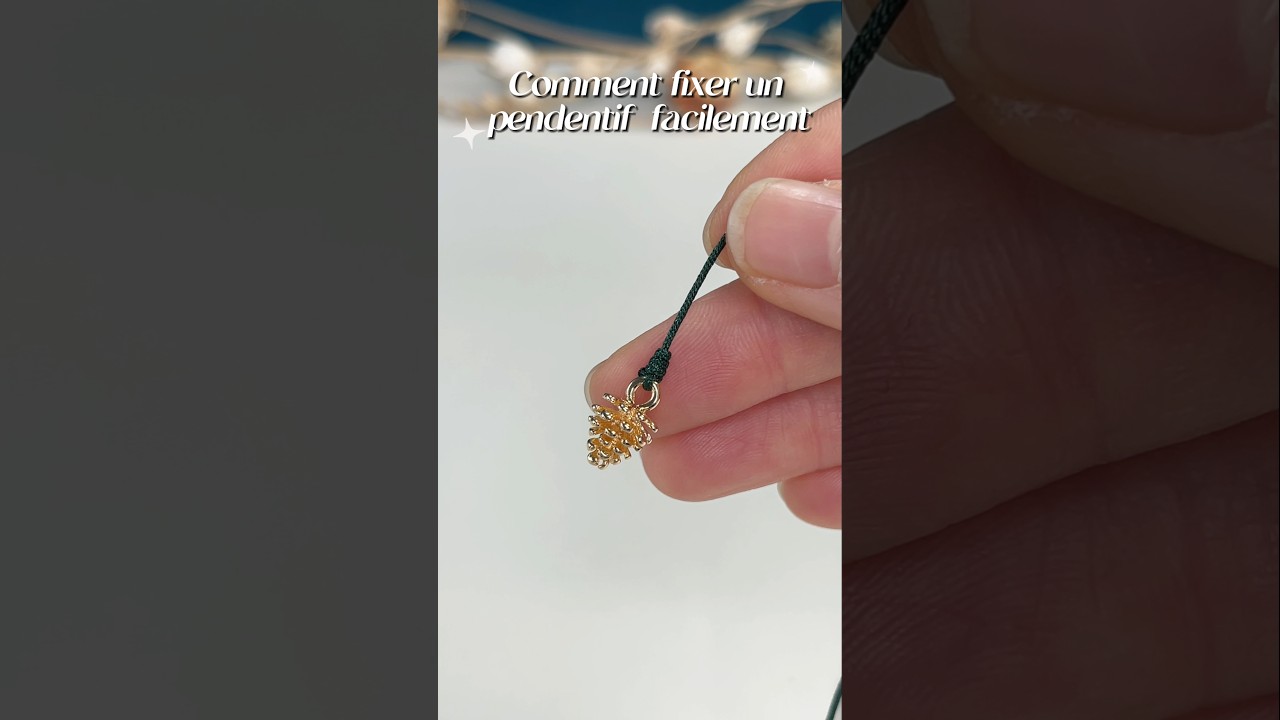 Comment fixer un pendentif sans colle ni m&eacute;tal  #diytips #Knot #diybijoux