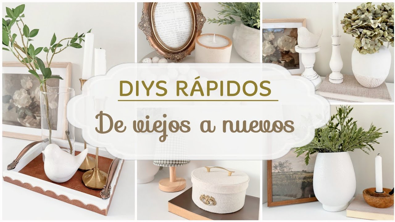 5 DIY, DE VIEJOS A NUEVOS 🏡  DECORACIÓN para usar todo el año - Home Decor Ideas .