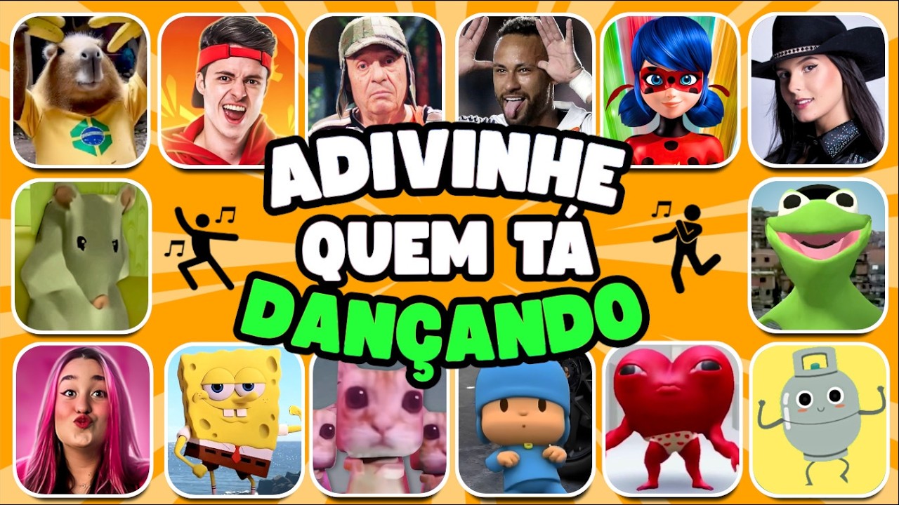 Adivinhe quem tá DANÇANDO 🕺🏻🎶 Enaldinho, Emilly Vick, Rato Milton, Ay mi gatito, Capi Banana, Chaves