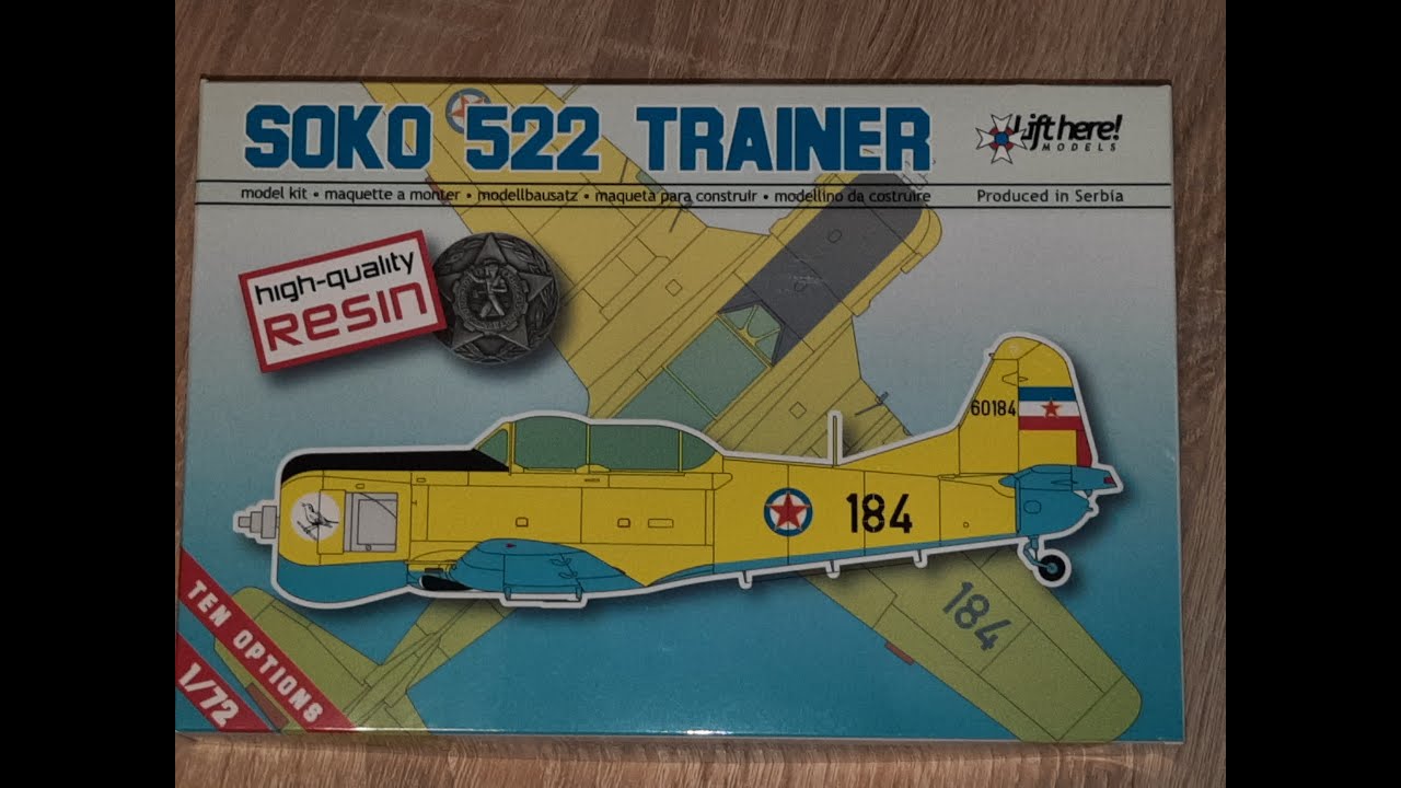 Lift Here Soko 522 Trenažer 1/72 raspakivanje; Lift Here Soko 522 Trainer 1/72 unboxing #unboxing