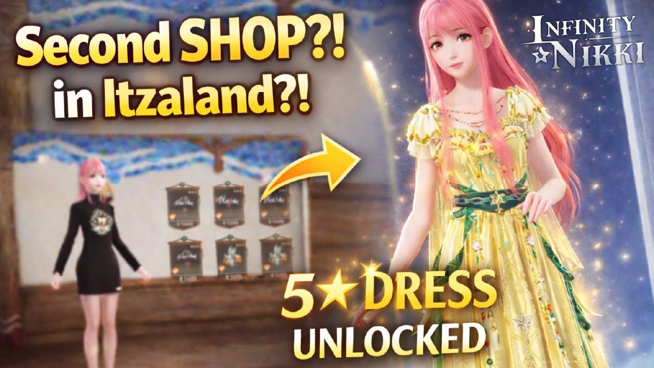 Infinity Nikki: Secret Second Shop in Itzaland | How to Get the 5★ Echoing Plumes Dress 👗