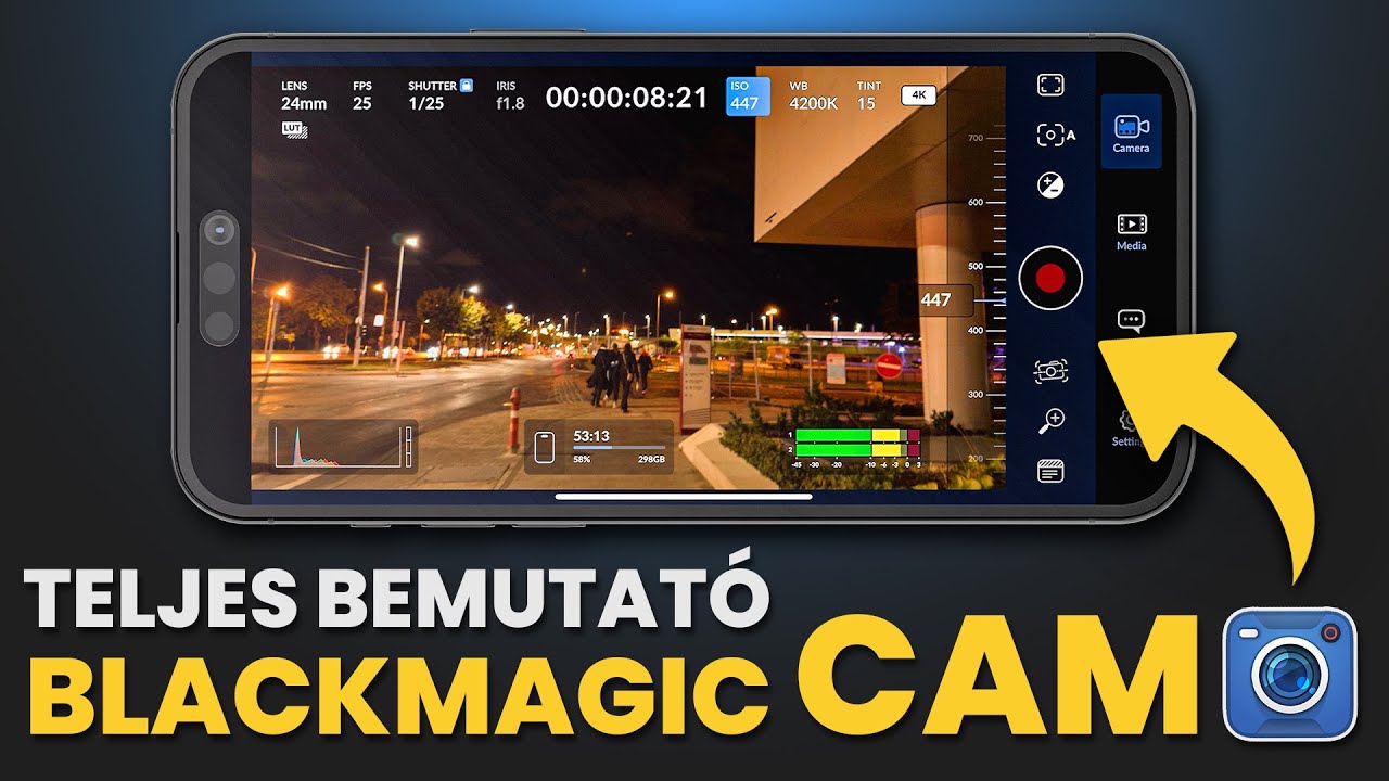 A TELEFONOS Filmkészítés Legújabb Dimenziója - BLACKMAGIC KAMERA APP - Teljes BEMUTATÓ - iPhone 15