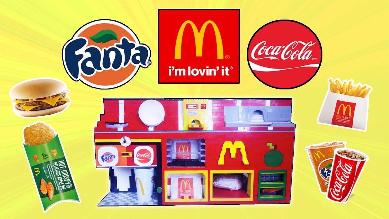 MEGA Ultimate LEGO Mechanical McDonald's Vending Machine | 2 Sodas, D.Cheeseburger, Fries, Apple Pie