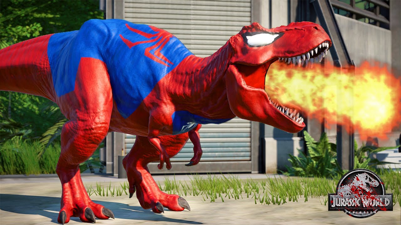 Con Khủng Long Bạo Chúa Siêu Nhân Nhện T-ReX đánh đấu Khủng Long HULK - khung log