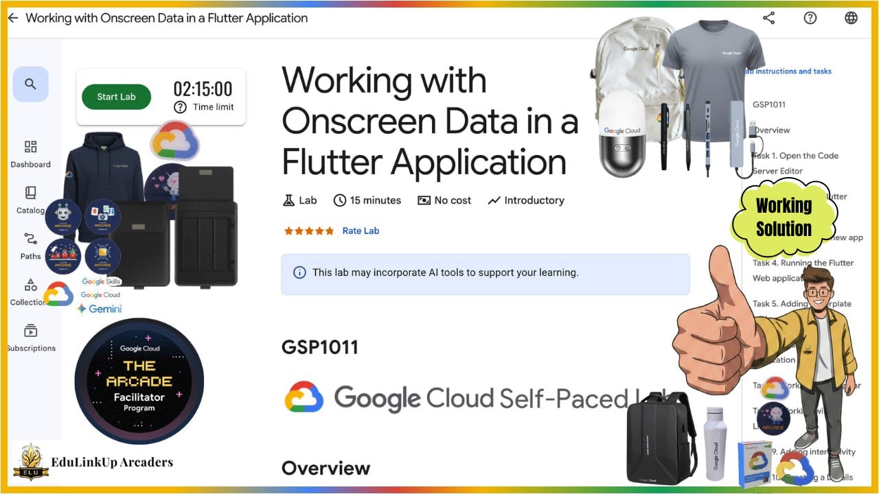 Working with Onscreen Data in a Flutter Application | GSP1011