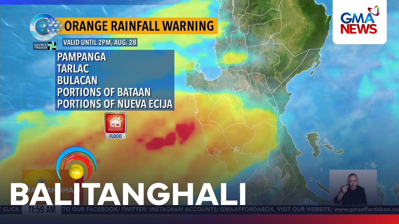 Weather update as of 11:58 AM (August 28, 2026) | Balitanghali