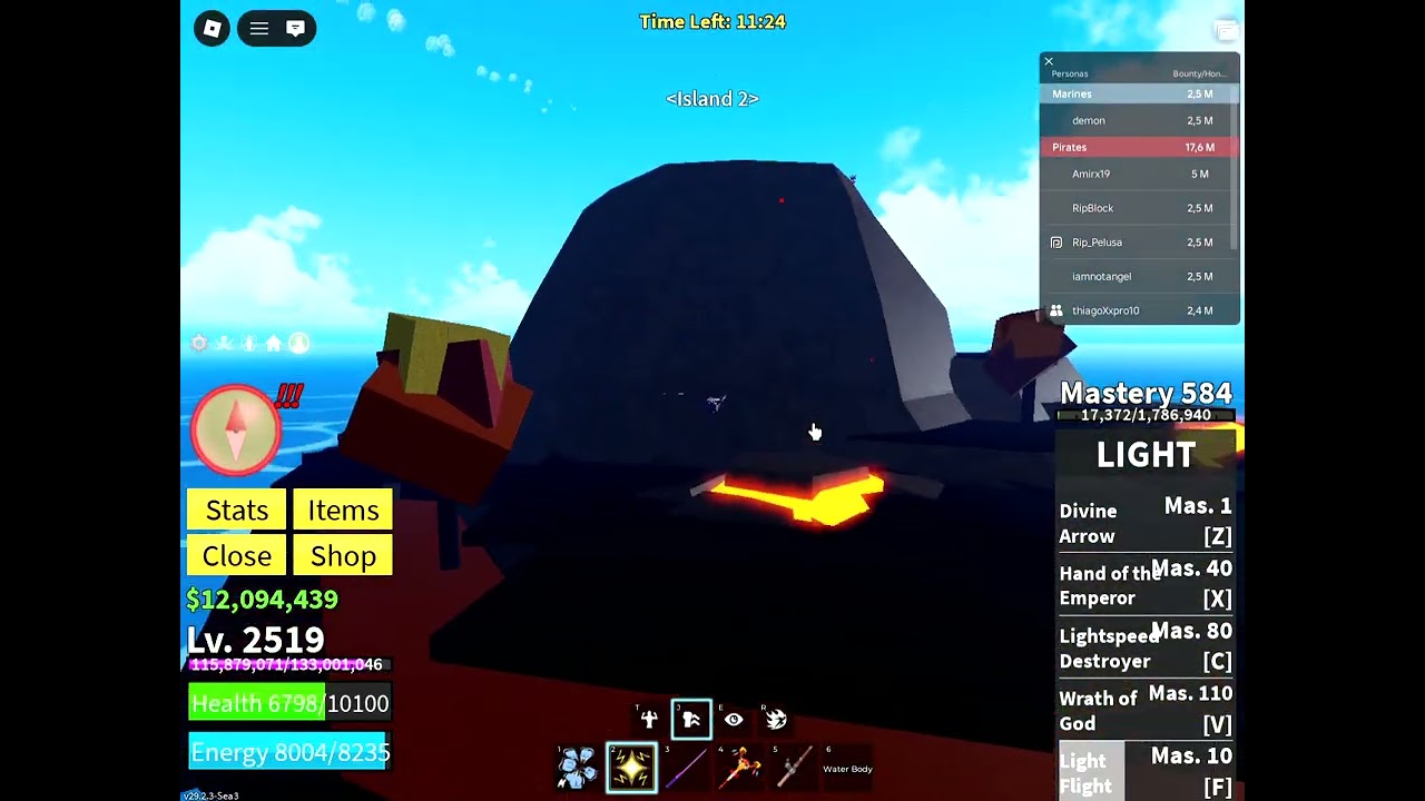 jugando blox fruit