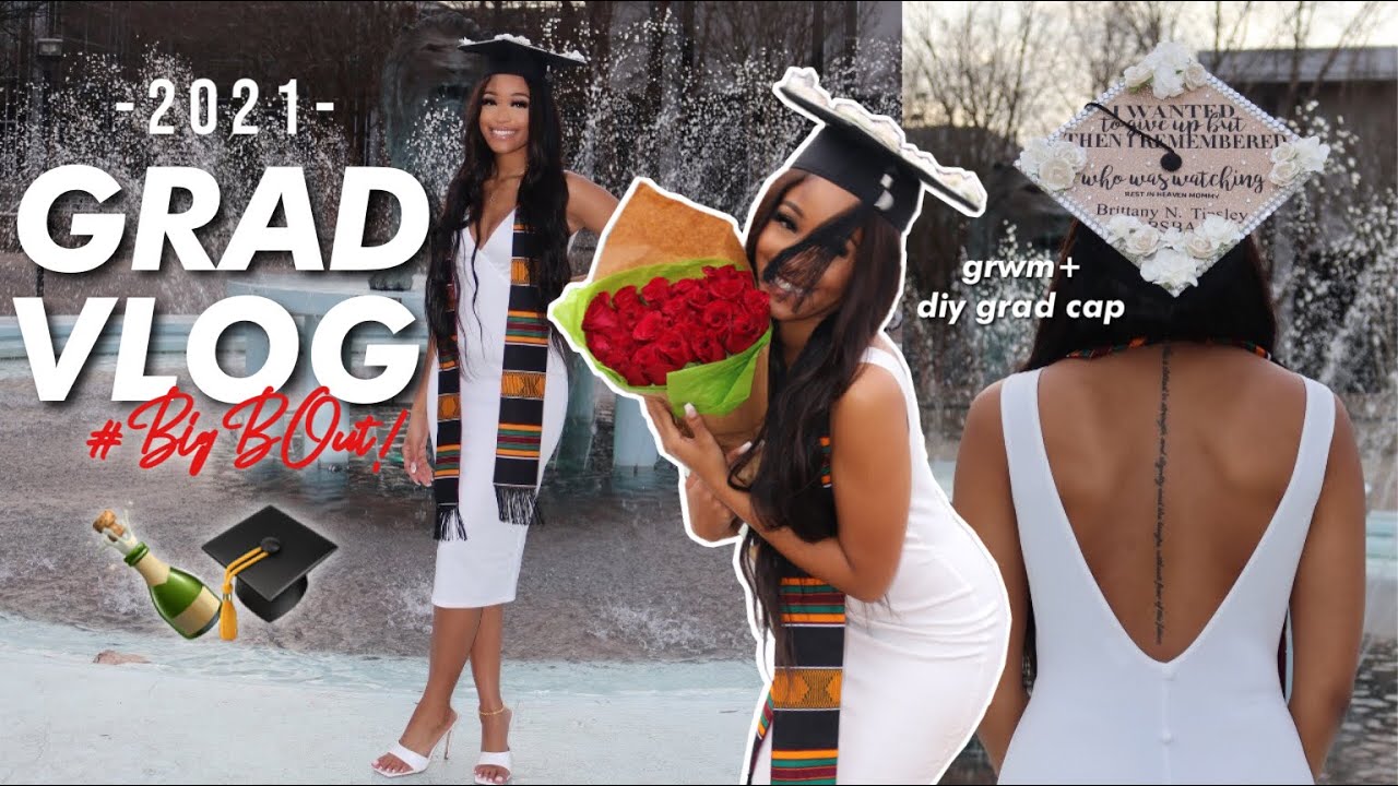 I GRADUATED!!! (finally) 🎓🍾  VLOG/GRWM 2021 + diy grad cap