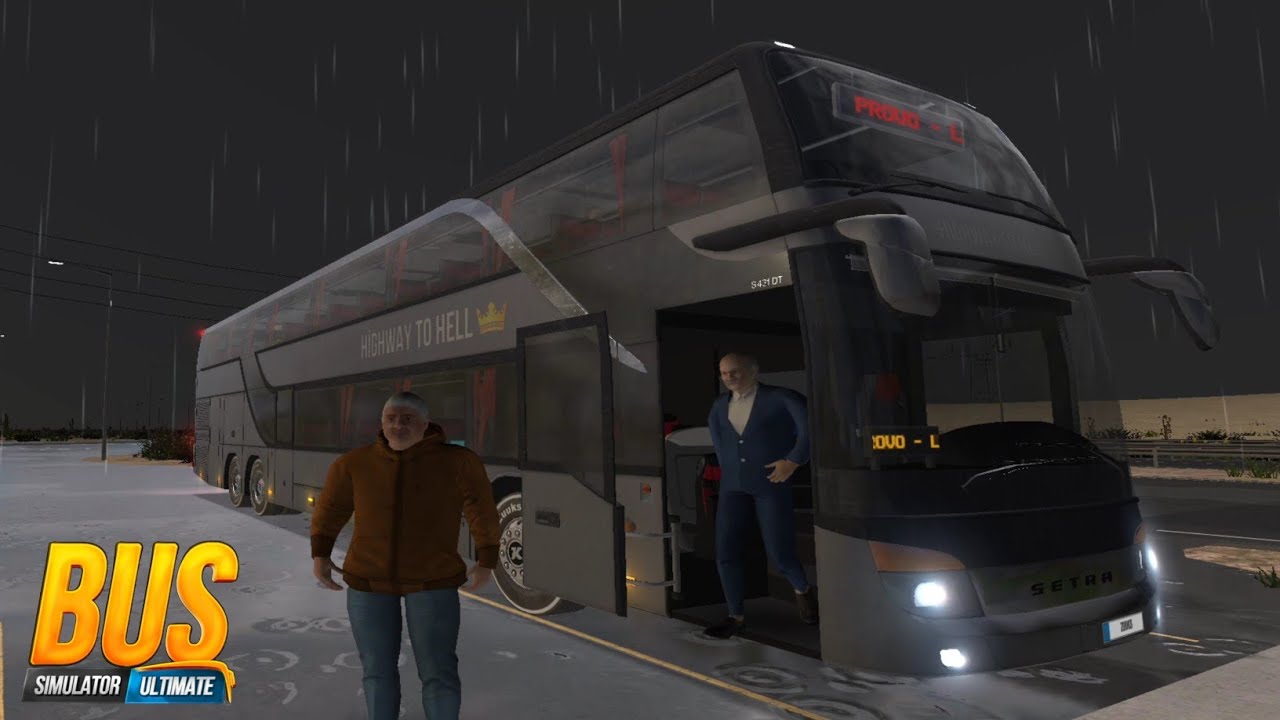 SETRA TOPCLASS S 431 DT - Rainy Weather Gameplay - Bus Simulator Ultimate