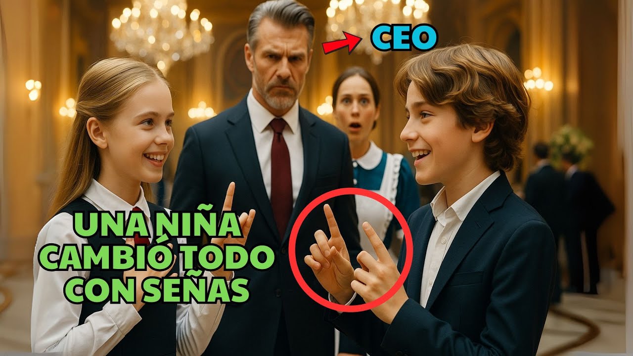 La hija de la criada habló en señas al hijo sordo del CEO, cuando todos lo ignoraban.