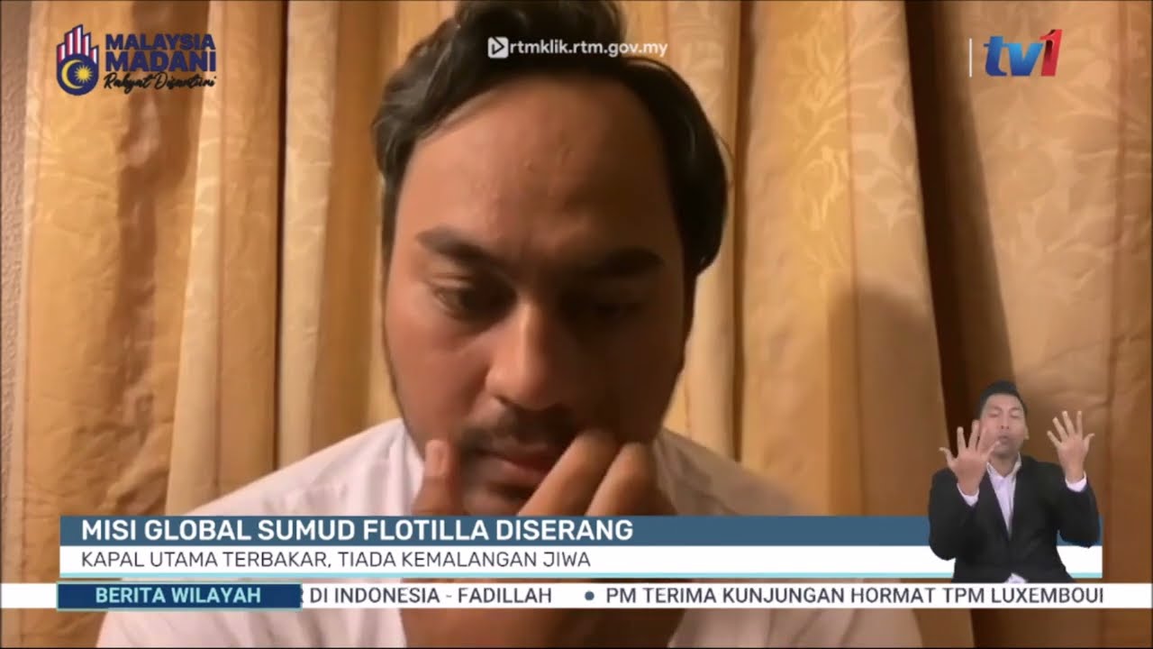 9 SEPT 2025 - BW - MISI GLOBAL SUMUD FLOTILLA DISERANG: KAPAL UTAMA TERBAKAR, TIADA KEMALANGAN JIWA