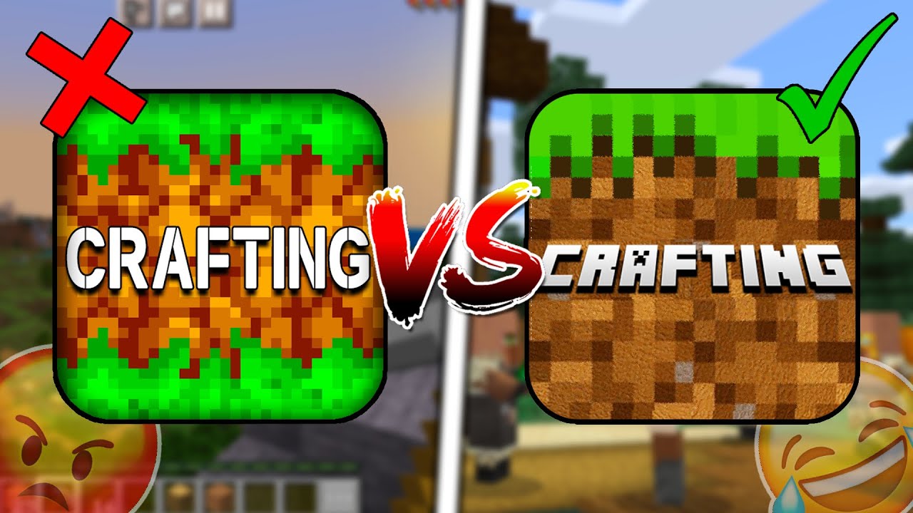 Crafting and Building with normal TEXTURES VS Crafting and Building with MC TEXTURES!