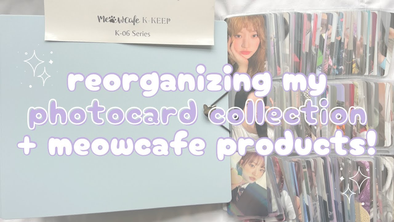 reorganizing my photocard collection with meowcafe products!